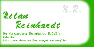 milan reinhardt business card